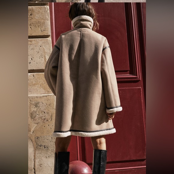 Zara oversized buttoned double faced coat - Picture 5 of 8